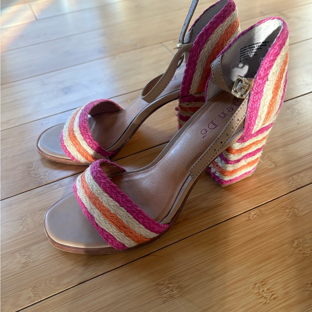Anthropology Colorful Striped Women's Heels
